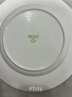 Ralph Lauren Polo Scene Dinner Plates Set of 8 Bone China England 1983 Vintage