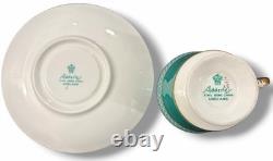 Rare Adderley Harlequin Demitasse Set 6 Cups Saucers H/520 England C. 1960s