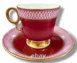 Rare Adderley Harlequin Demitasse Set 6 Cups Saucers H/520 England C. 1960s