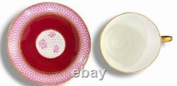 Rare Adderley Harlequin Demitasse Set 6 Cups Saucers H/520 England C. 1960s