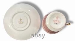 Rare Adderley Harlequin Demitasse Set 6 Cups Saucers H/520 England C. 1960s