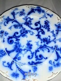 Rare Antique 1905-1920 Flow Blue China Set Ridgway's England Royal Semi