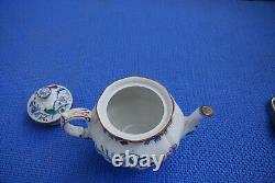 Rare Antique Booths China Parrot Transfer-ware Tea Pot & Sugar & Creamer set