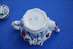 Rare Antique Booths China Parrot Transfer-ware Tea Pot & Sugar & Creamer set