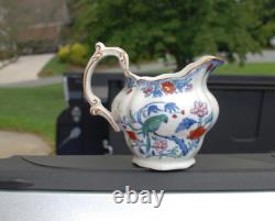 Rare Antique Booths China Parrot Transfer-ware Tea Pot & Sugar & Creamer set