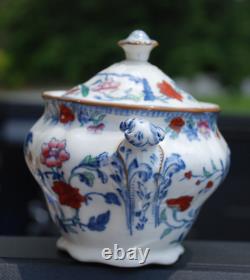 Rare Antique Booths China Parrot Transfer-ware Tea Pot & Sugar & Creamer set