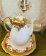 Rare Find Royal Chelsea Golden Rose Coffee Pot, Fine Bone China England