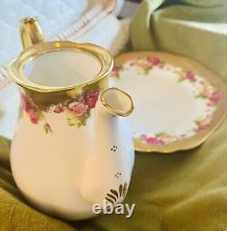 Rare Find Royal Chelsea Golden Rose Coffee Pot, Fine Bone China England