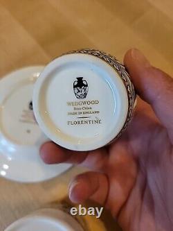 Rare HTF Wedgwood Florentine Lighter Smoking Set Bone China England Dragon Motif