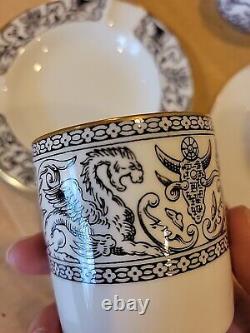 Rare HTF Wedgwood Florentine Lighter Smoking Set Bone China England Dragon Motif