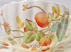 Rare! Lot Of 6 Cup Saucer Sets Strawberry Spode China Copeland Chelsea England