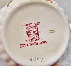 Rare! Lot Of 6 Cup Saucer Sets Strawberry Spode China Copeland Chelsea England