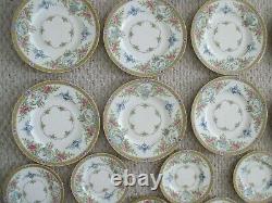 Rare Minton Japonica Floral Bird China Set 19 pc Plates Platter England Vintage