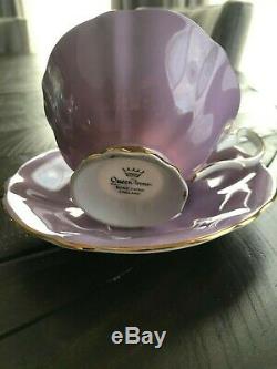 Rare Queen Anne teacup and saucer sets, Bone China, Porcelain, made in England