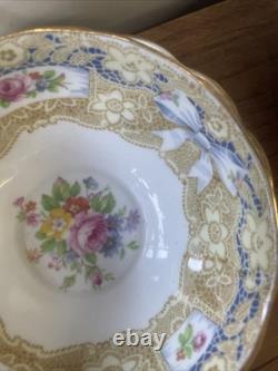 Rare Royal Albert Crown China Valentine Soup Cup And Saucer Sets Set 4