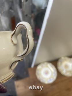 Rare Royal Albert Crown China Valentine Soup Cup And Saucer Sets Set 4