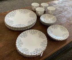Rare Spode Gray Coral Y7562 Bone China Set Made in England 1957 1959