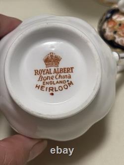 Rare Vintage Royal Albert Bone China Teapot And Creamer Heirloom