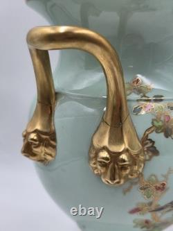 Rare Vintage Spode England Bone China Bird Garniture Urn Vase Bowl Set 3Pc