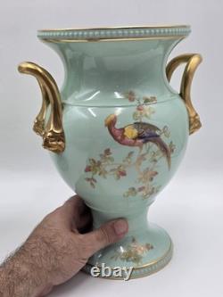 Rare Vintage Spode England Bone China Bird Garniture Urn Vase Bowl Set 3Pc