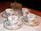 Rare grosvenor fine bone china England set of 4 teacups and saucers