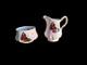 Red Admiral Bone China England Cream & Sugar Dish