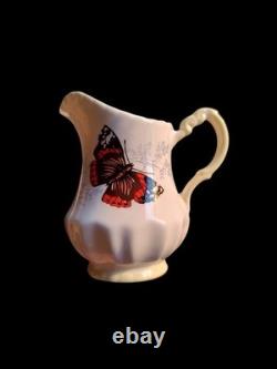 Red Admiral Bone China England Cream & Sugar Dish