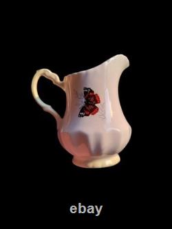 Red Admiral Bone China England Cream & Sugar Dish