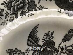 Ridgeway China Windsor Black Transfer Dinner Plates 10 Staffordshire Set Of 6