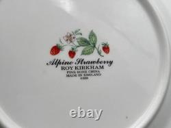 Roy Kirkham Alpine Strawberry Bee Salad Plates Set 6 Fine Bone China England
