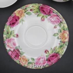 Roy Kirkham Garden Rose Tea for One Set Bone China England 2004 Stacking 4pc