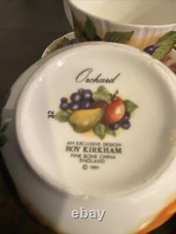 Roy Kirkham Orchard Large Breakfast Cup & Saucer Fine Bone China England 1991