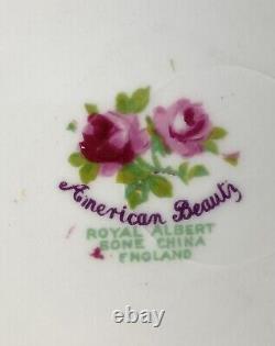 Royal Albert AMERICAN BEAUTY, 18-Piece Bone China Dinnerware Tea Set, England