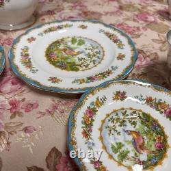 Royal Albert Bone China Chelsea Bird Tea Set 7 Pieces England