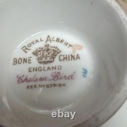 Royal Albert Bone China Chelsea Bird Tea Set 7 Pieces England