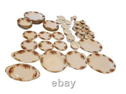 Royal Albert Bone China Country Roses (Made in England) Dinner Set 44 Pieces