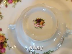 Royal Albert Bone China Country Roses (Made in England) Dinner Set 44 Pieces