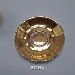 Royal Albert Bone China England Gold Tea Cup Saucer Set