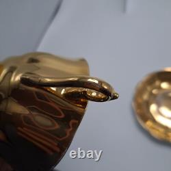 Royal Albert Bone China England Gold Tea Cup Saucer Set