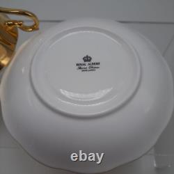 Royal Albert Bone China England Gold Tea Cup Saucer Set