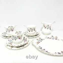 Royal Albert Bone China England Lorraine Grapevine Trio Tea Set Serving Plate