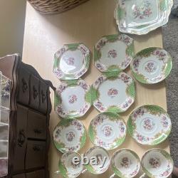 Royal Albert Bone China Floral Dinner Set Cups Saucers Square Plates England