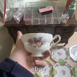 Royal Albert Bone China Floral Dinner Set Cups Saucers Square Plates England