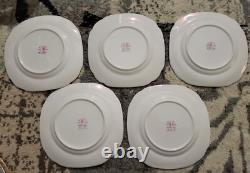Royal Albert Bone China'Petit Point' Plates Saucers 15 pc lot England 1932-1997