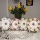 Royal Albert Bone China Set Of 4 Dessert Plates 8.1/8 Rose Cameo. England 2003