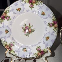 Royal Albert Bone China Set Of 4 Dessert Plates 8.1/8 Rose Cameo. England 2003