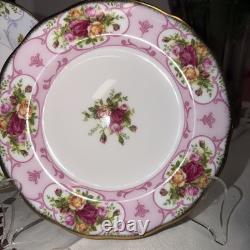 Royal Albert Bone China Set Of 4 Dessert Plates 8.1/8 Rose Cameo. England 2003