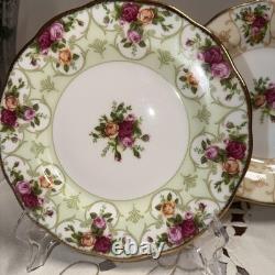 Royal Albert Bone China Set Of 4 Dessert Plates 8.1/8 Rose Cameo. England 2003