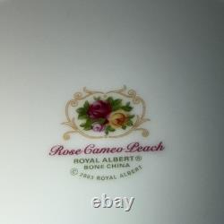 Royal Albert Bone China Set Of 4 Dessert Plates 8.1/8 Rose Cameo. England 2003