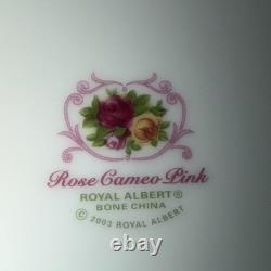 Royal Albert Bone China Set Of 4 Dessert Plates 8.1/8 Rose Cameo. England 2003